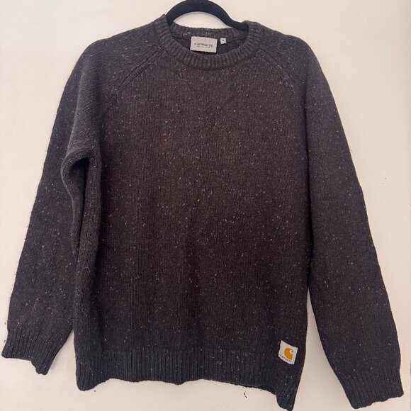 Carhartt WIP Pullover Anglistic Sweater - Speckled Black M - Excellent condition - Picture 1 of 5